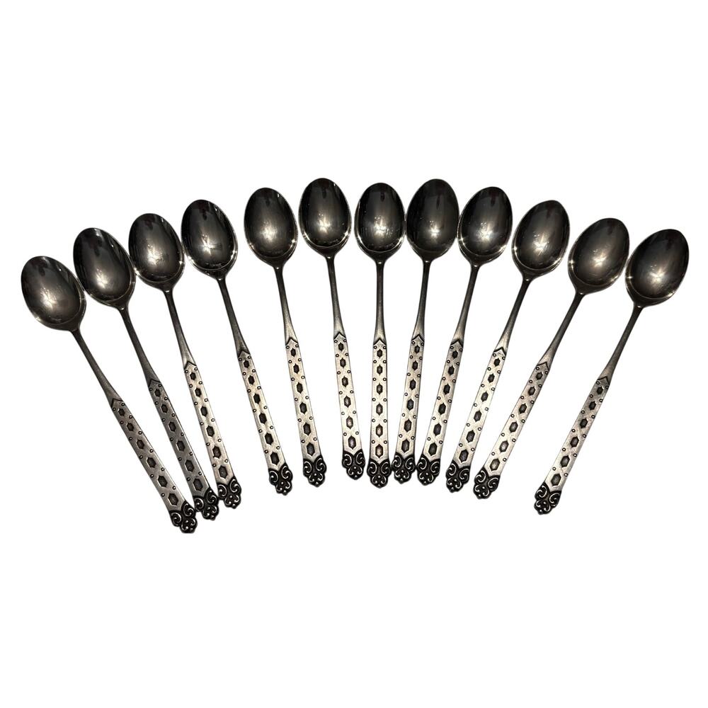 Northland Oneida Stainless Japan Teaspoons Set 12 Vintage MCM Flatware
